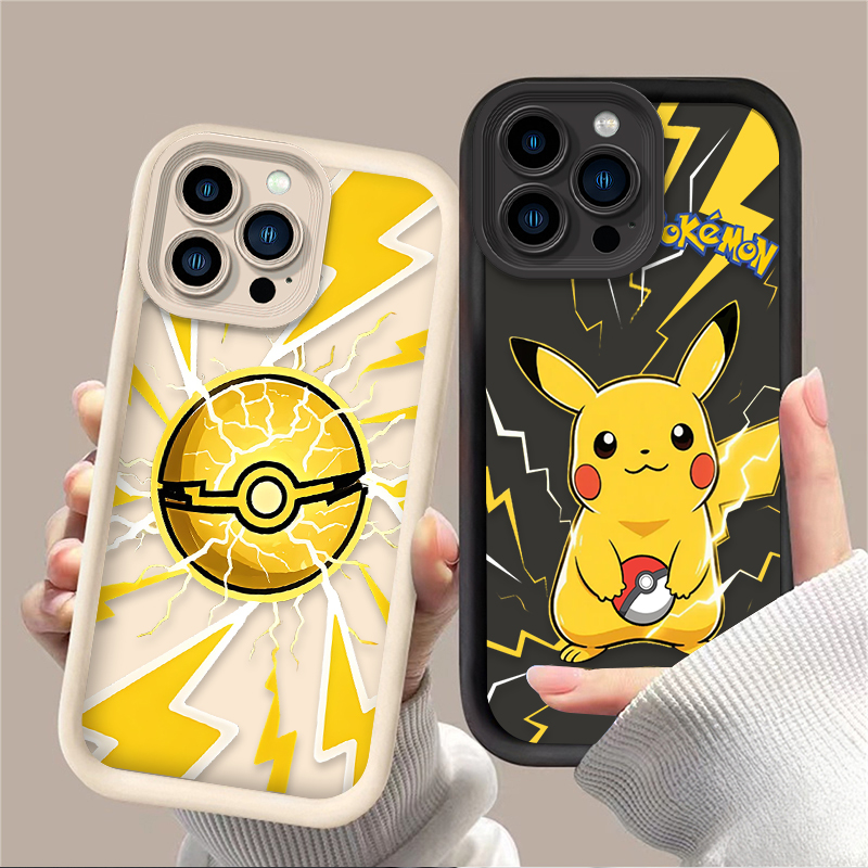 Cute Anime Case - Cartoon Cute P-Pokemon Pikachu Soft Phone
