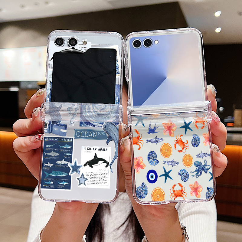Phone Cases Z Fold 6 - Shark Star Patterned Phone Case For