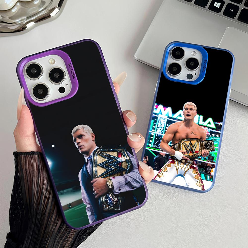 Phone Cases Rhode - C-Cody Rhodes Phone Case Iridescent Silver