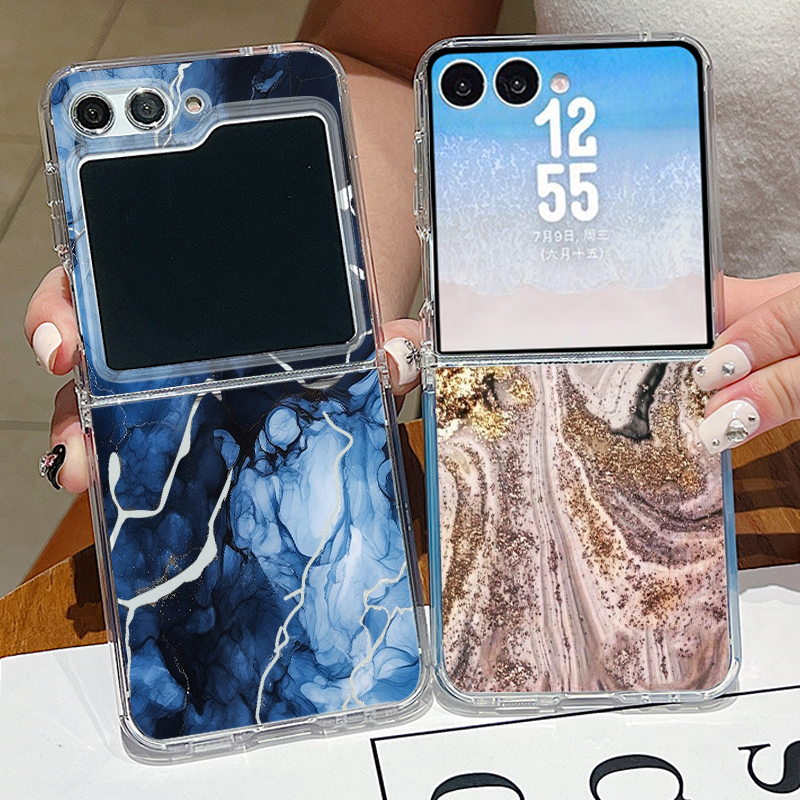 Phone Cases Z Fold 6 - Colorful Marble Pattern Phone Case For