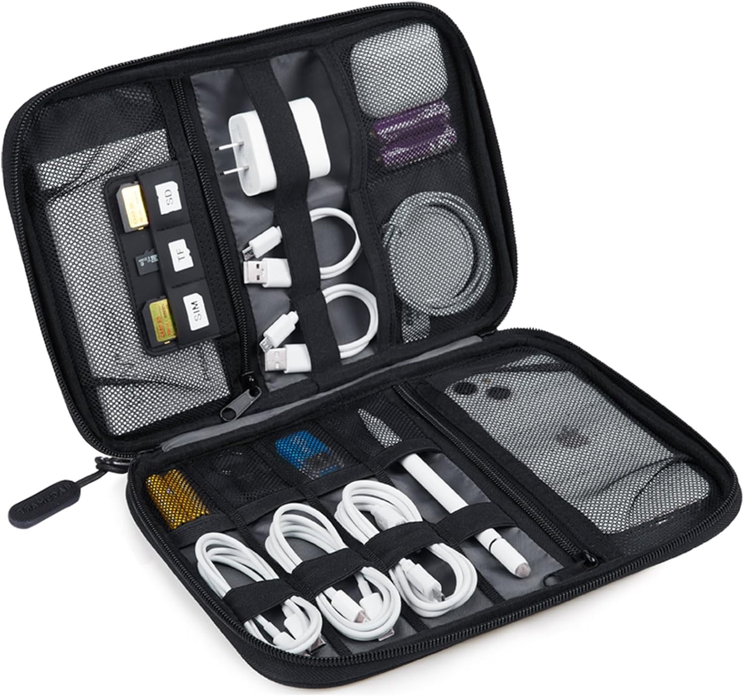 Phone Cases Black - Large Electronics Travel Organizer Case, Tech