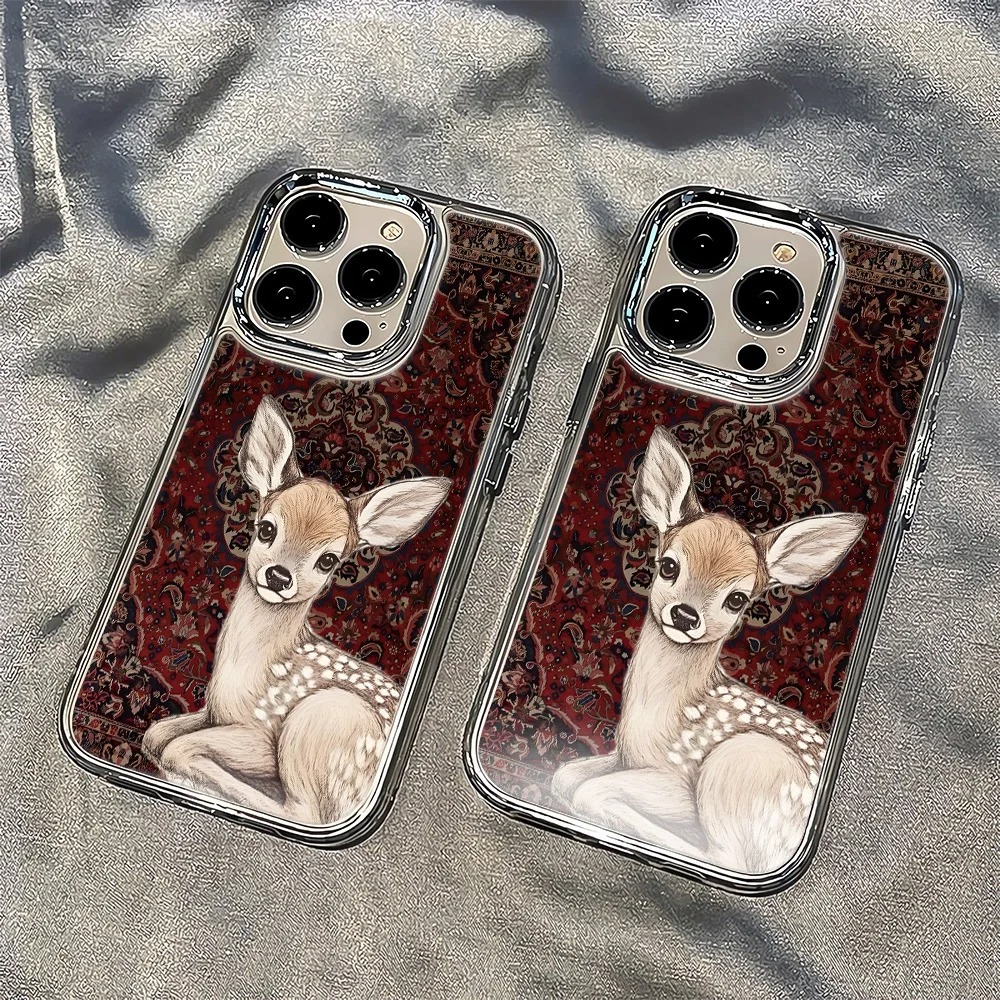 Phone Cases Red Deer - Clear Vintage Red Carpet Fawn Phone