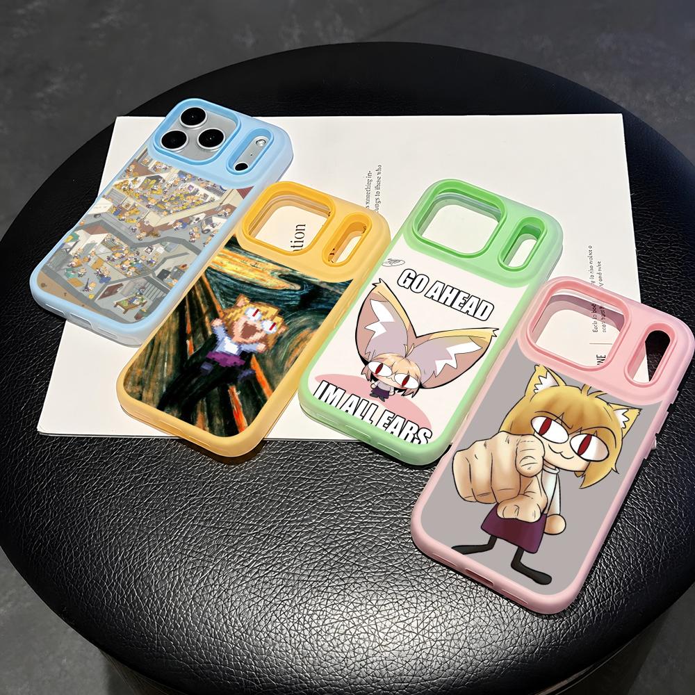 Phone Cases With Card Holder - Neco Arc Funny Meme Kawaii Phone