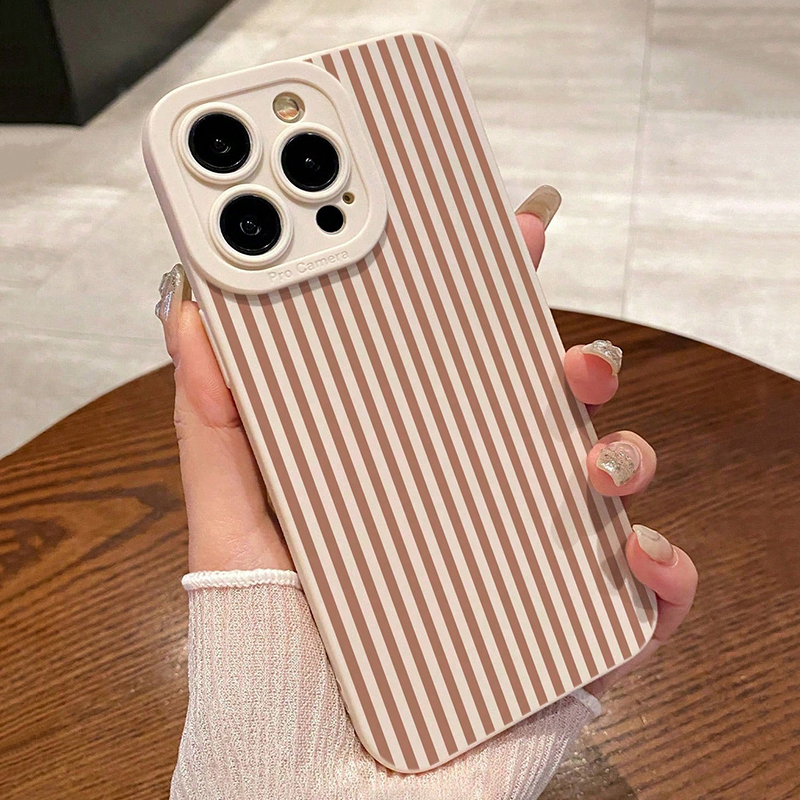 Phone Cases Popular - Pink Striped Painted Anti-Drop Phone Case