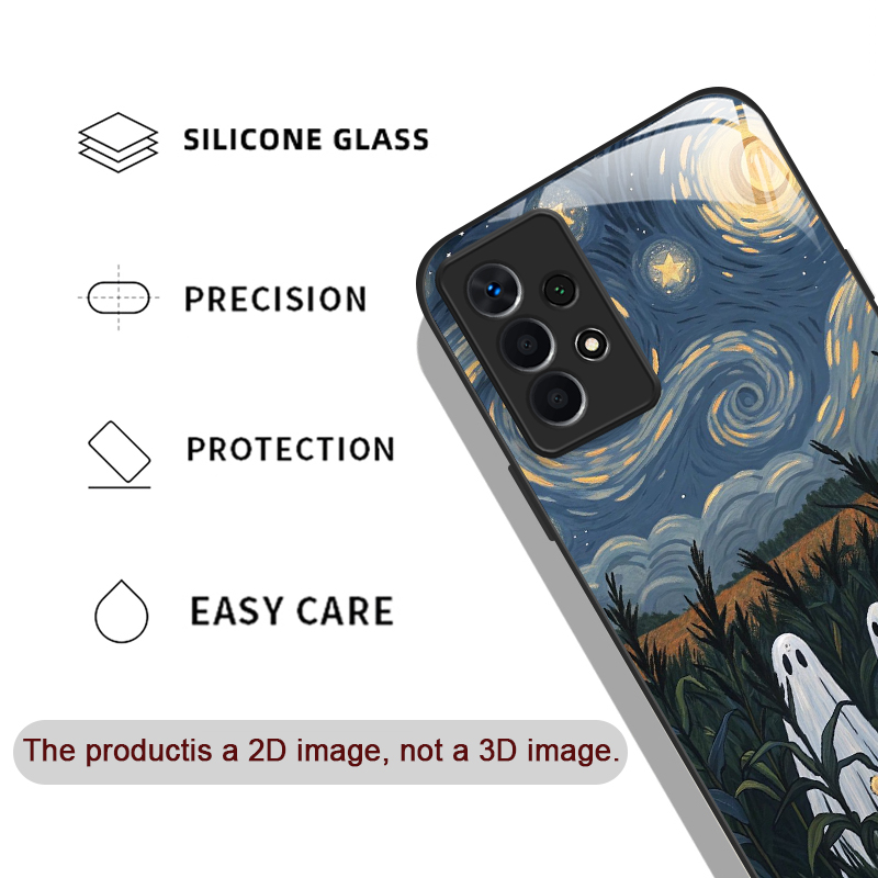 Funny Ghost Abstract Art Patte - Phone Cases Drawing ulasan dan harga