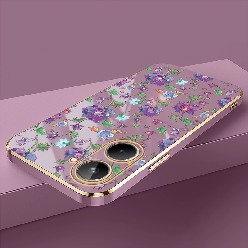 Luxury Flower Pattern Phone Ca - Luxury Plating Case ulasan dan harga