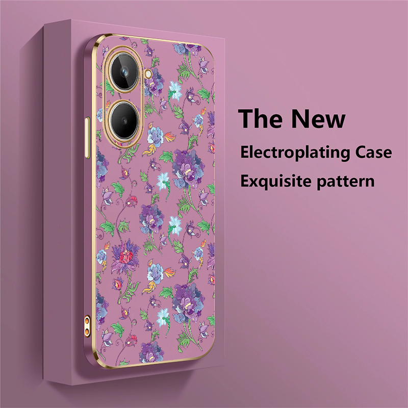 Luxury Flower Pattern Phone Ca - Luxury Plating Case ulasan dan harga