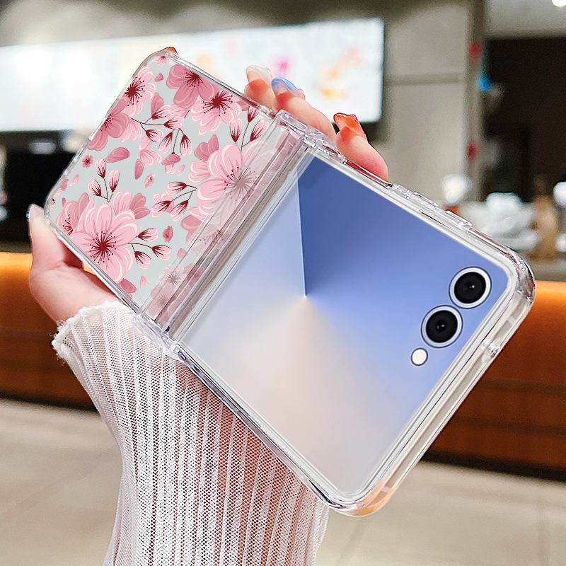 Pink Flower Printed Phone Case - Phone Cases Z Fold 6 ulasan dan harga