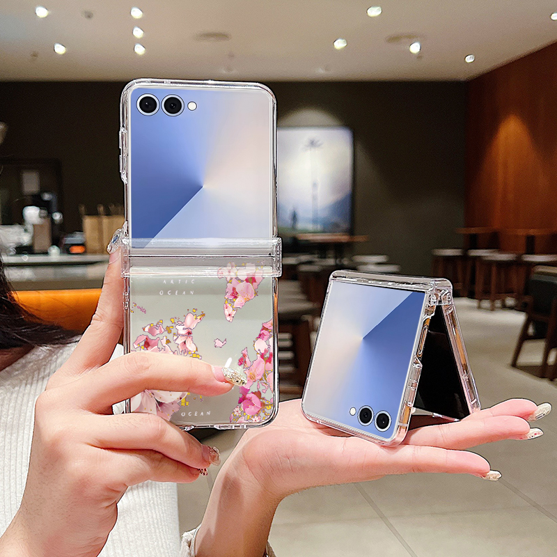 Pink Flower Printed Phone Case - Phone Cases Z Fold 6 ulasan dan harga