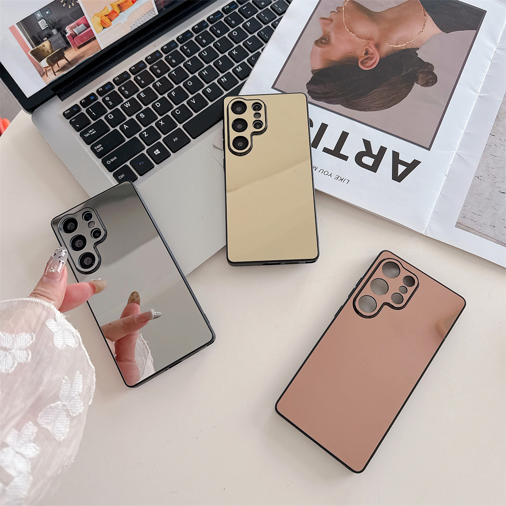 Luxury Make UP Mirror Phone Ca - Luxury Plating Case ulasan dan harga