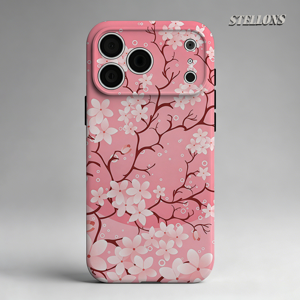 Pink Cherry Blossom Butterflie - Phone Cases Pink ulasan dan harga