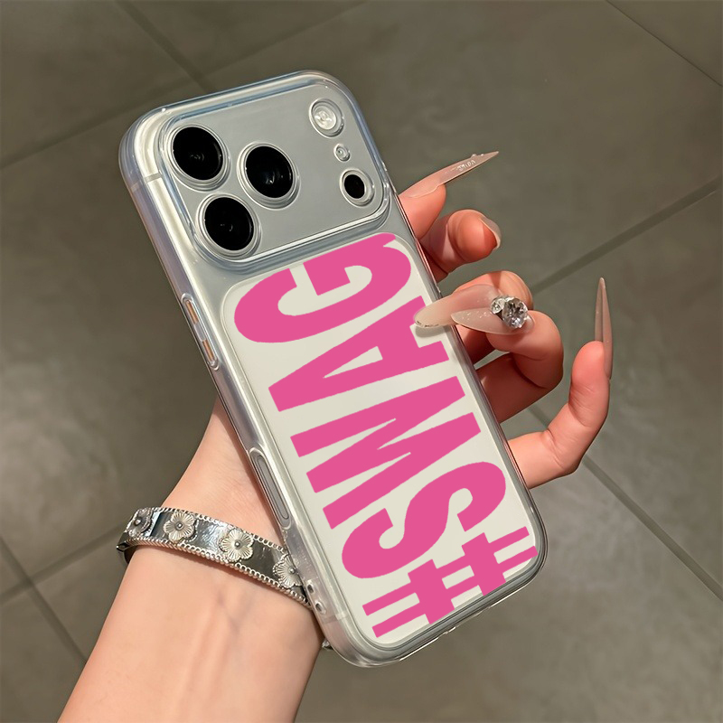 Hot Pink Black SWAG Letter Cle - Phone Cases Black ulasan dan harga