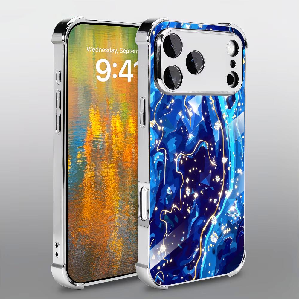 Elegant Deep Blue texture glas - Phone Cases Rhode ulasan dan harga