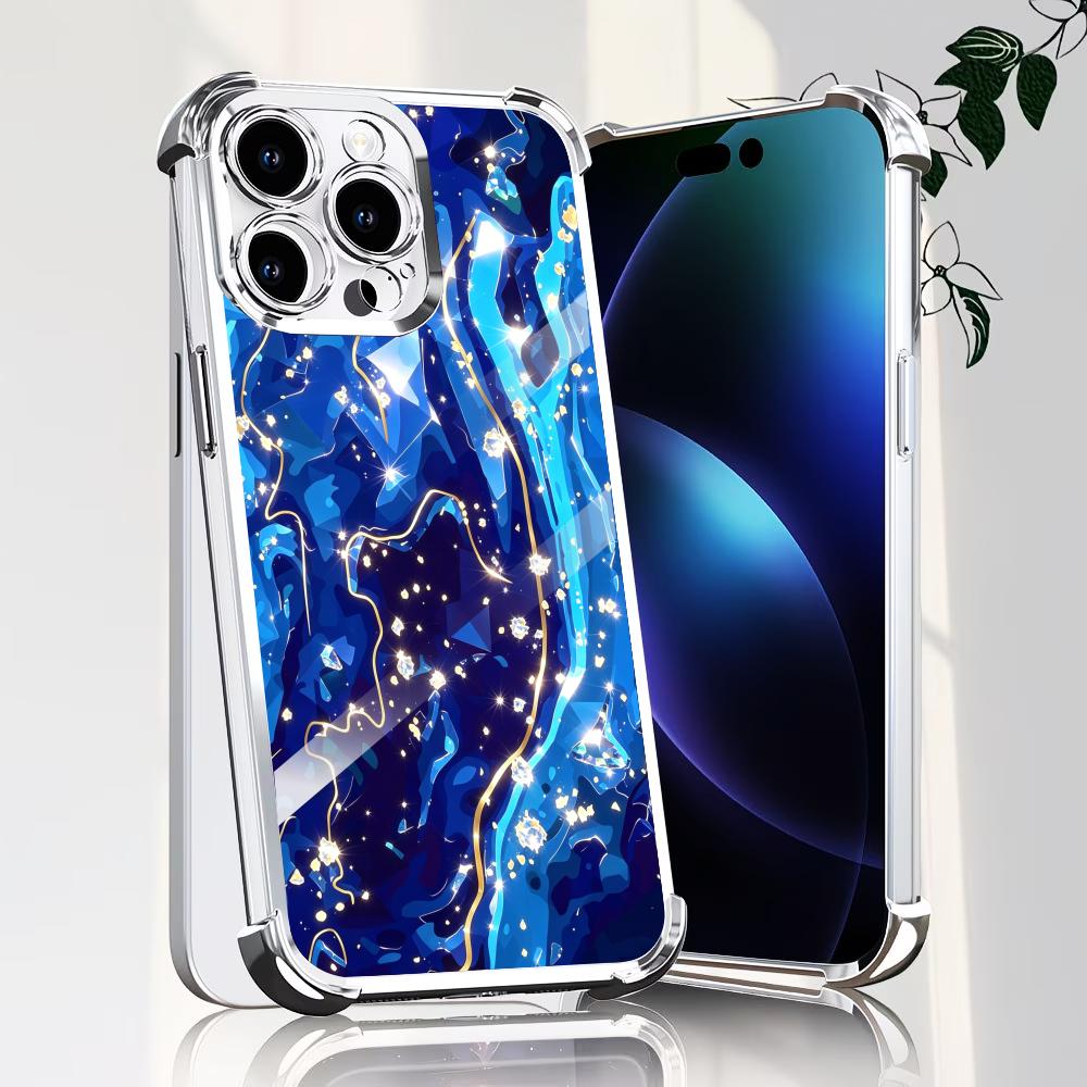 Elegant Deep Blue texture glas - Phone Cases Rhode ulasan dan harga