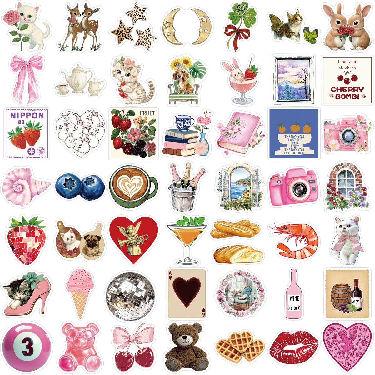 50PCS Pink Aesthetic Pinterest - Phone Cases Pinterest ulasan dan harga