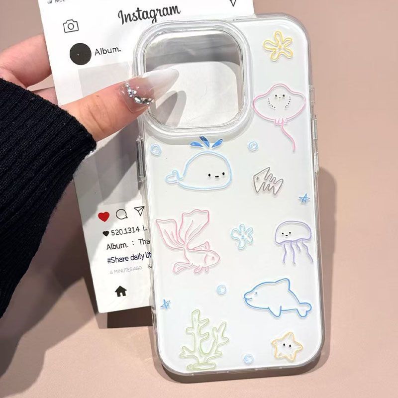 Line Drawings Of Small Seabed  - Phone Cases Drawing ulasan dan harga