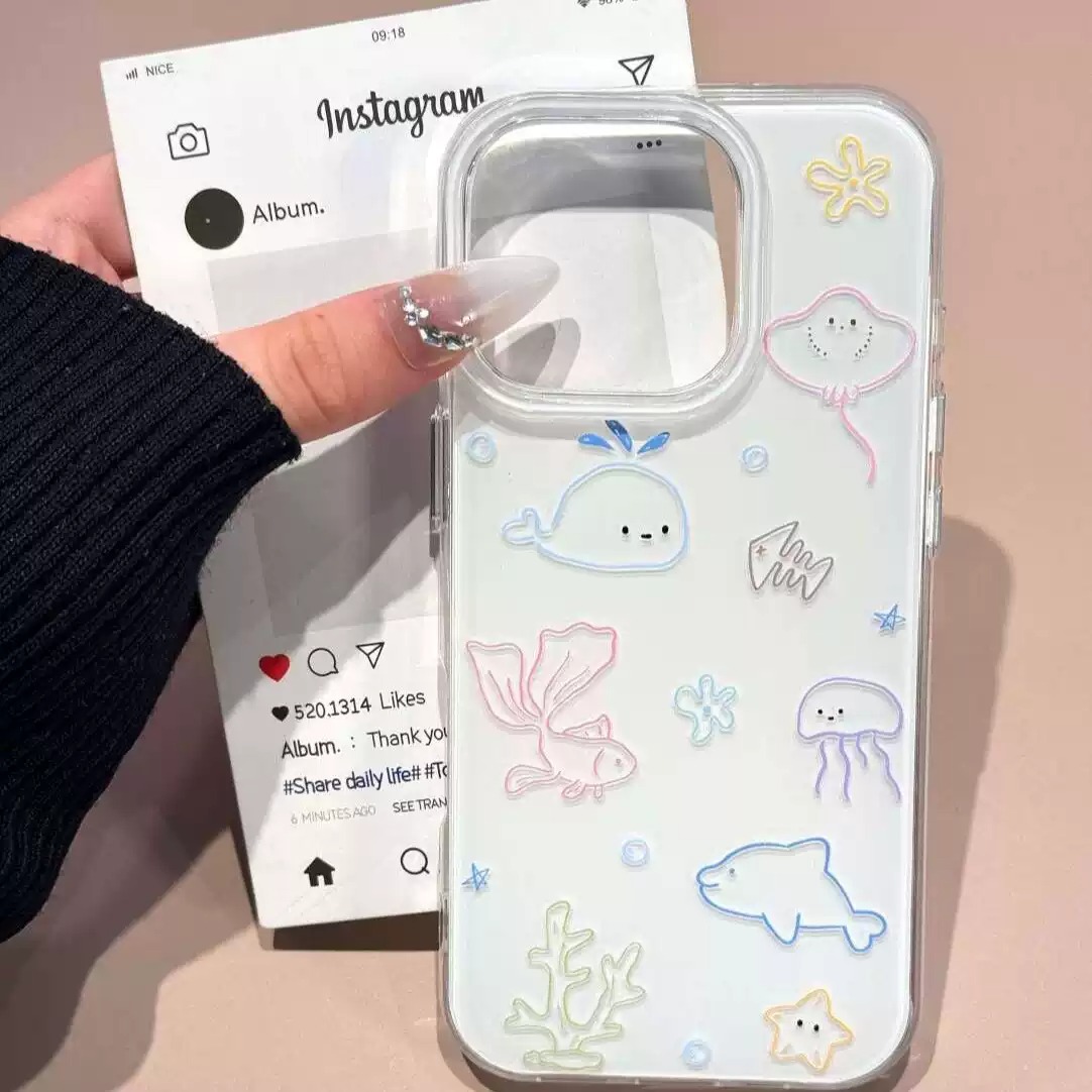 Line Drawings Of Small Seabed  - Phone Cases Drawing ulasan dan harga