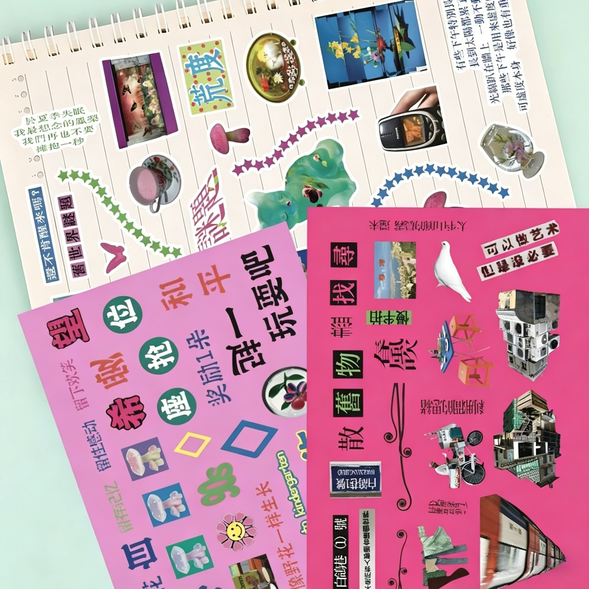 8 sheets y2k Dreamcore Retro H - Phone Cases Junk ulasan dan harga