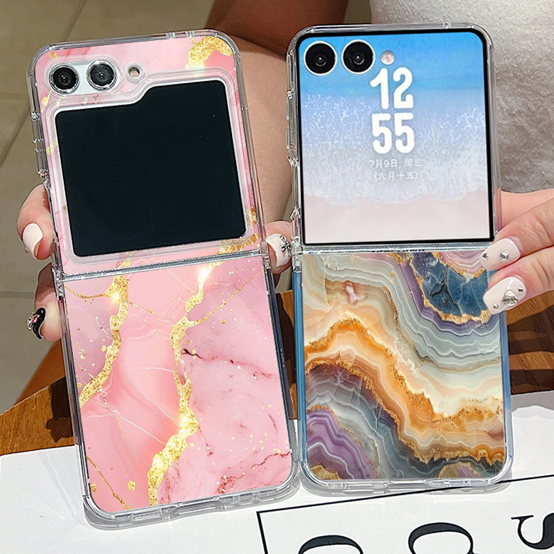 Colorful Marble Pattern Phone  - Phone Cases Z Fold 6 ulasan dan harga