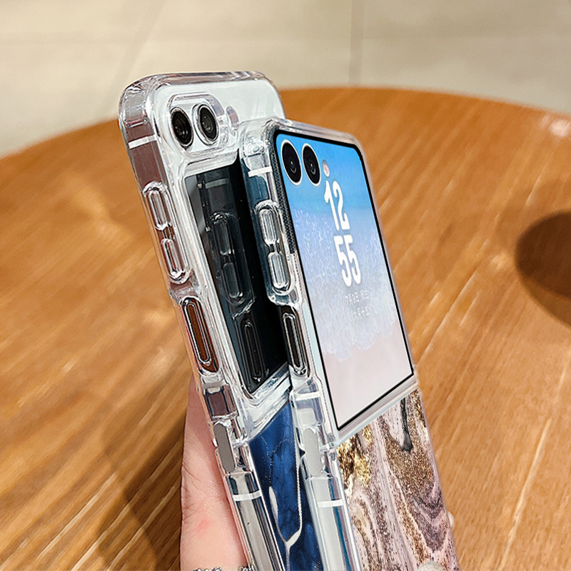 Colorful Marble Pattern Phone  - Phone Cases Z Fold 6 ulasan dan harga