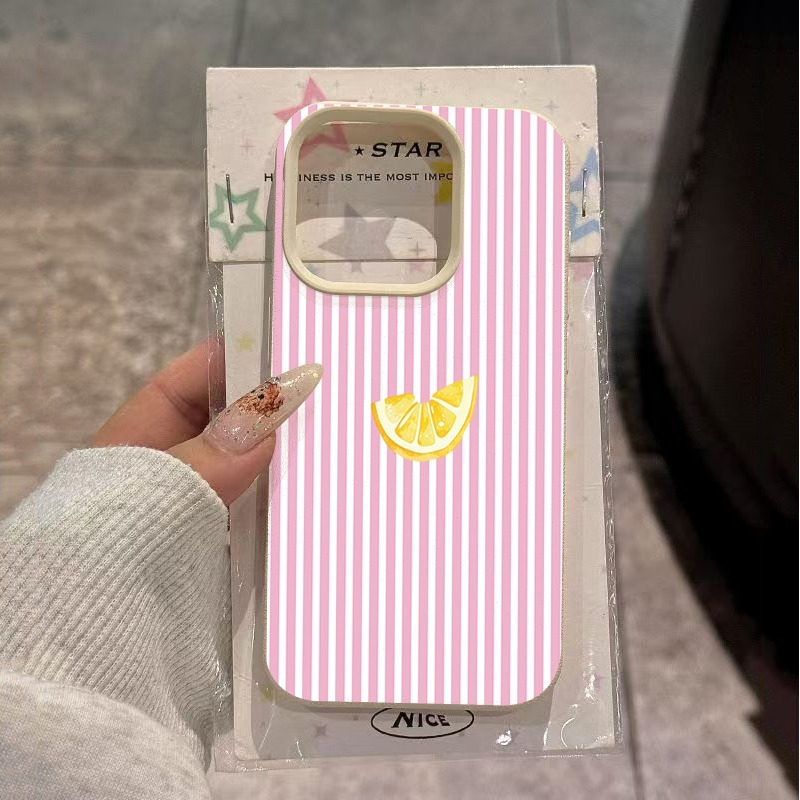 Orange Pink and White Stripes  - Phone Cases Pink ulasan dan harga