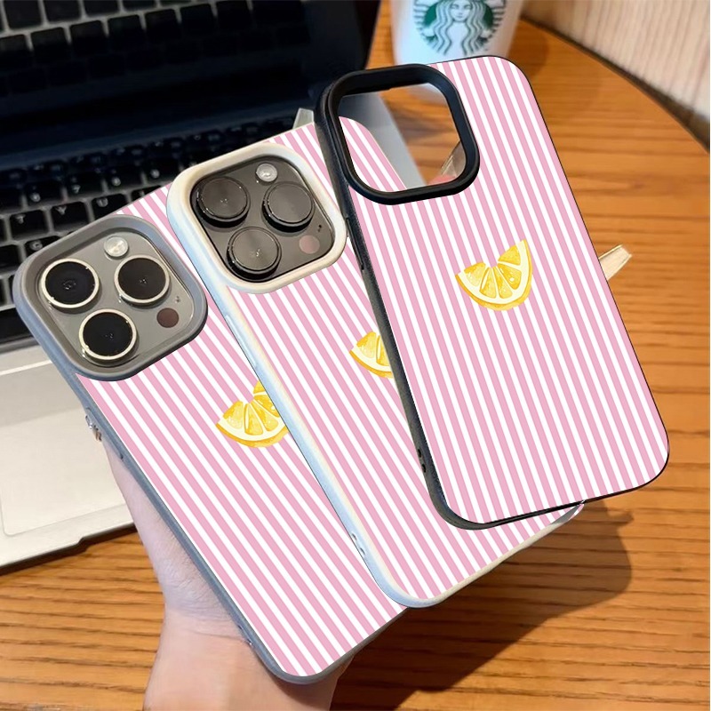 Orange Pink and White Stripes  - Phone Cases Pink ulasan dan harga
