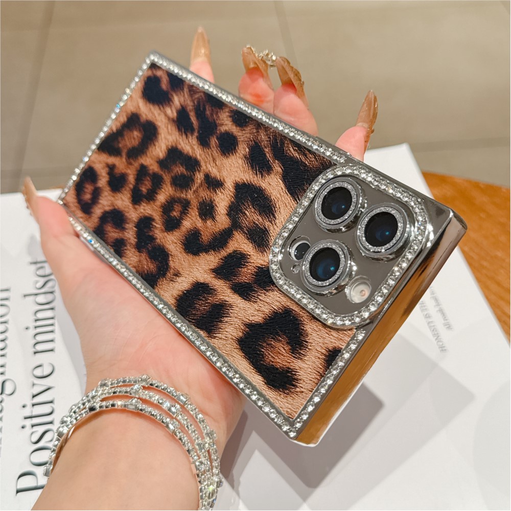 Luxury Diamond Leopard Print P - Luxury Plating Case ulasan dan harga