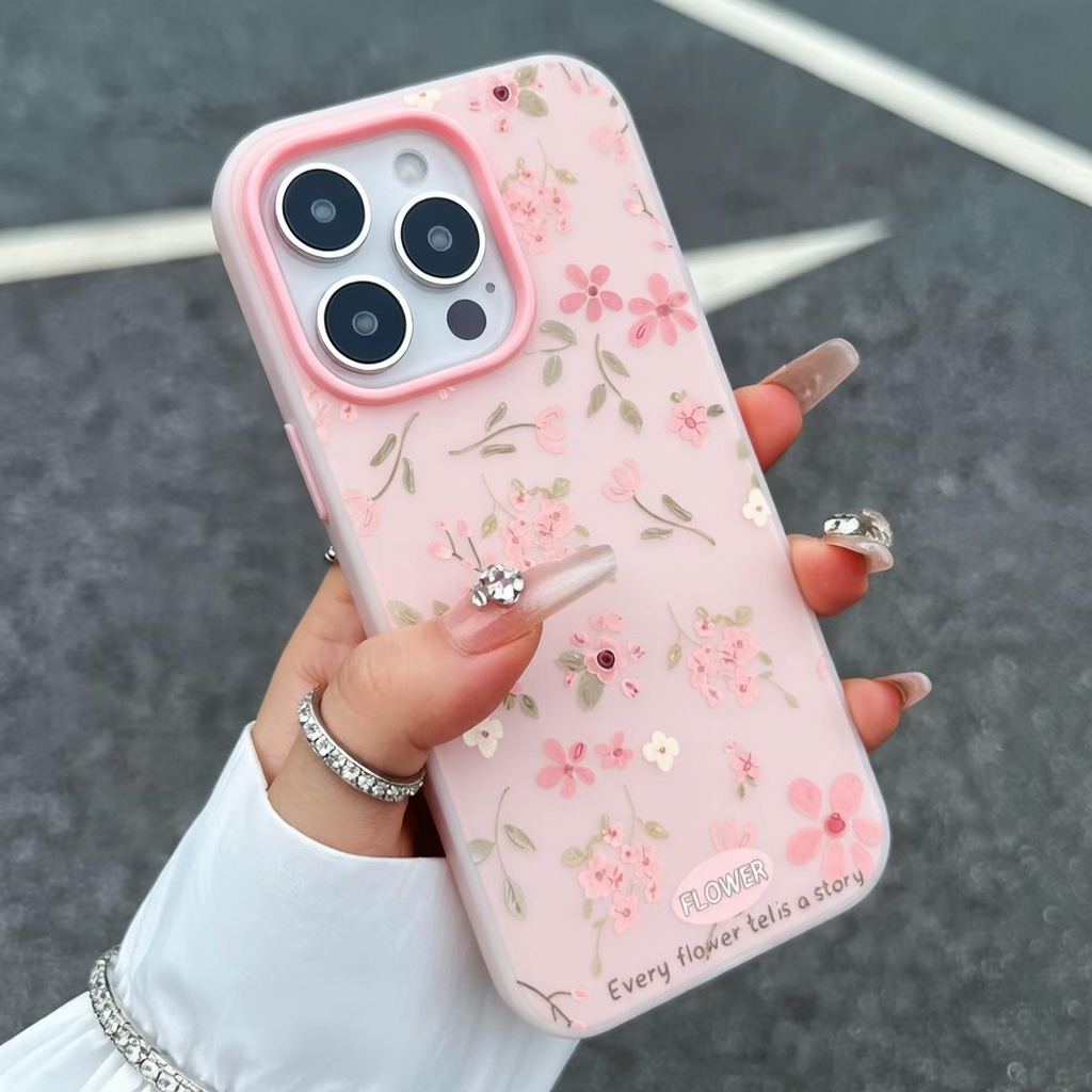Cute Sweet Pink Floral Candy C - Phone Cases Pink ulasan dan harga
