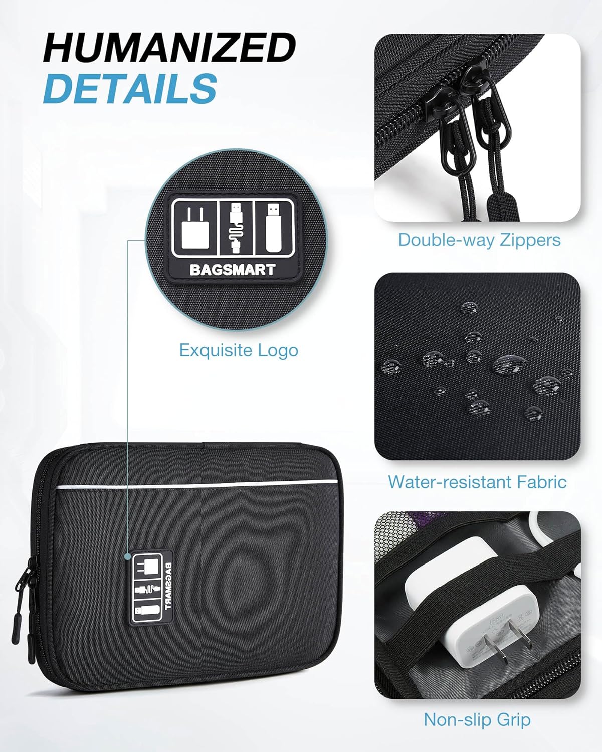 Large Electronics Travel Organ - Phone Cases Black ulasan dan harga