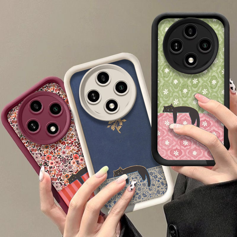 Artistic Cute Black Cat Stripe - Phone Cases Drawing ulasan dan harga