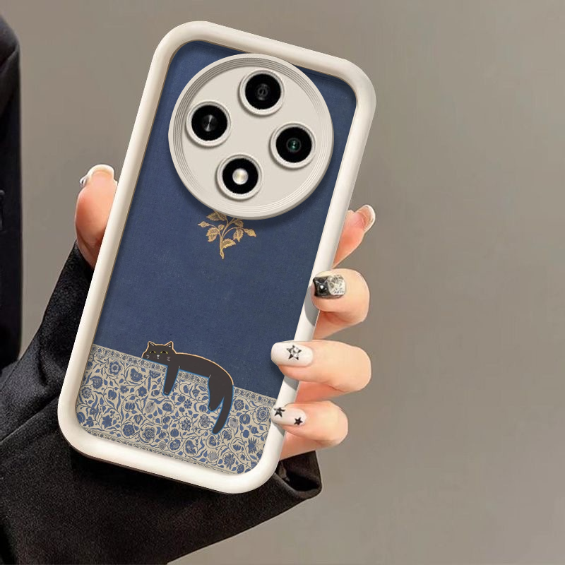 Artistic Cute Black Cat Stripe - Phone Cases Drawing ulasan dan harga