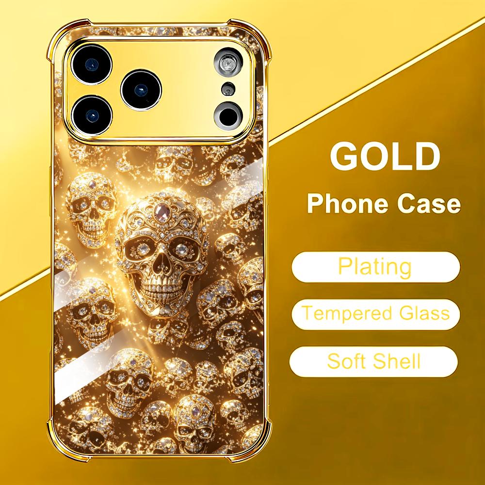 Luxurious Golden Skull glass p - Phone Cases Rhode ulasan dan harga