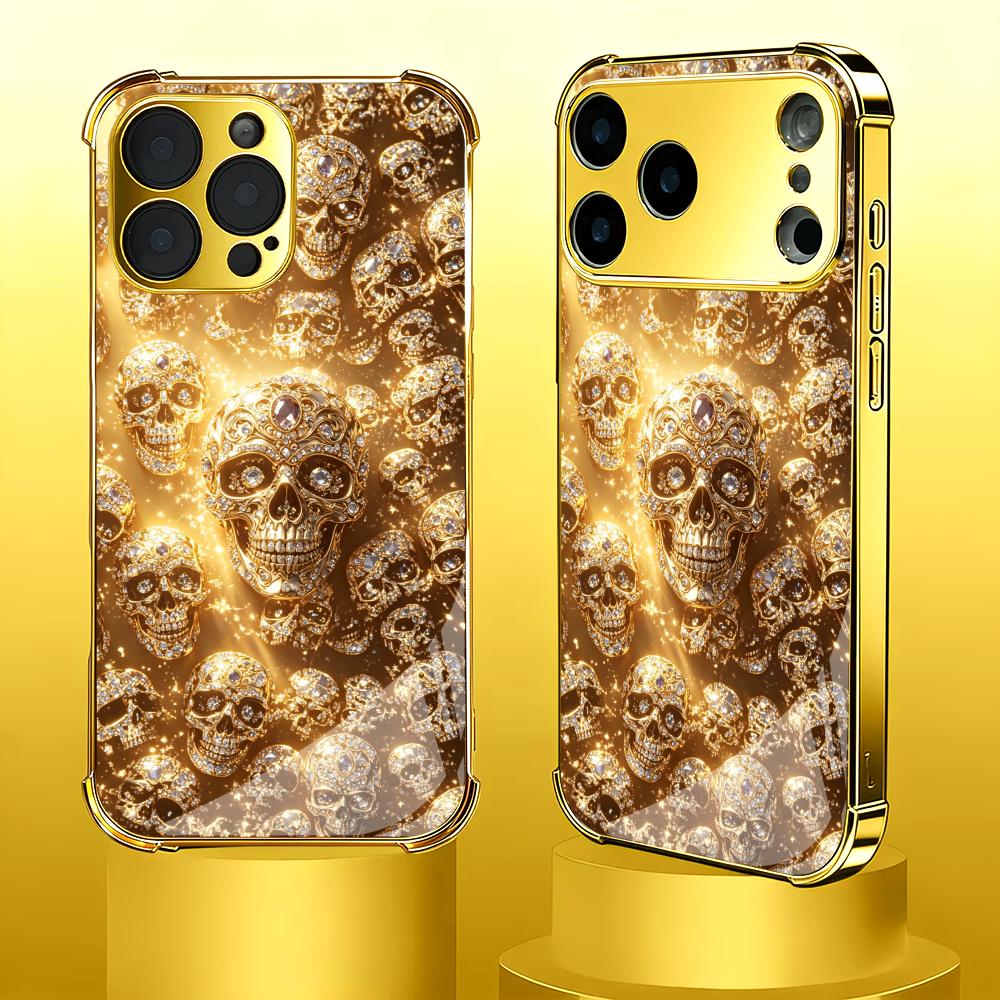 Luxurious Golden Skull glass p - Phone Cases Rhode ulasan dan harga