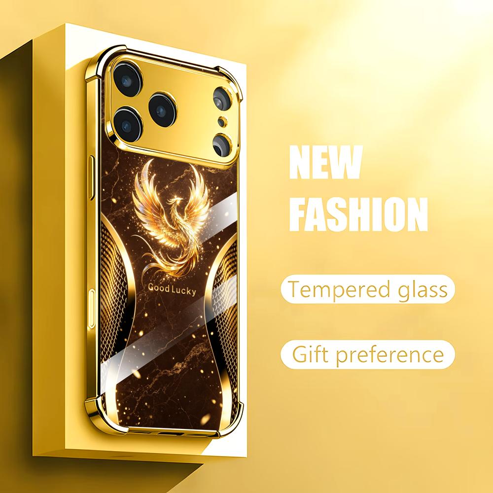 Stylish Golden Phoenix glass p - Phone Cases Rhode ulasan dan harga