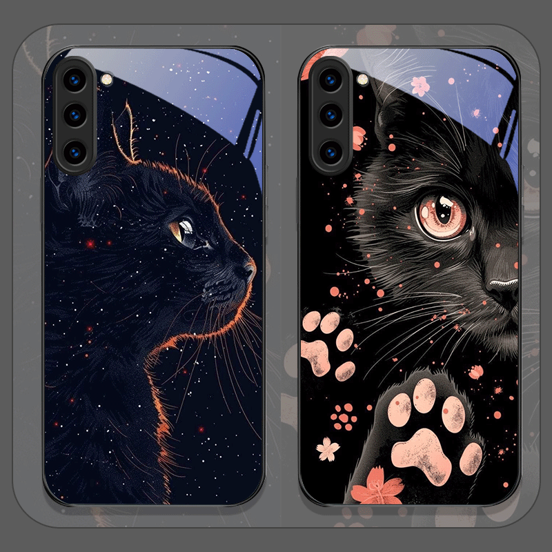 Black Personality Cool Cat Tem - Phone Cases Black ulasan dan harga