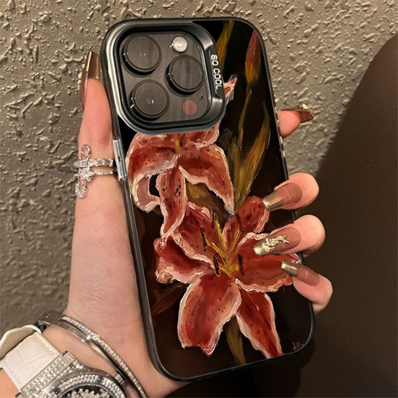 Oil Painting Lily Flower Retro - Phone Cases Drawing ulasan dan harga