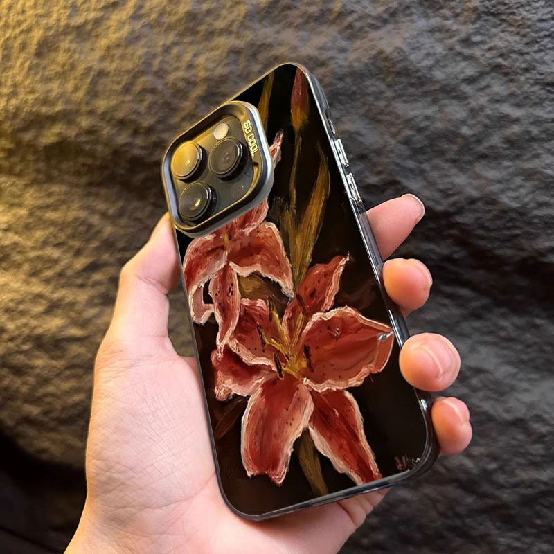 Oil Painting Lily Flower Retro - Phone Cases Drawing ulasan dan harga