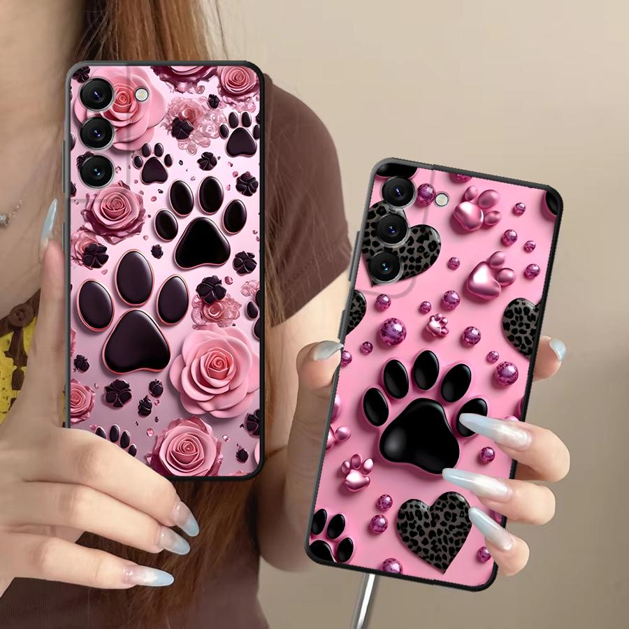 Pink Pet Paw Print Pattern Pho - Phone Cases Pink ulasan dan harga