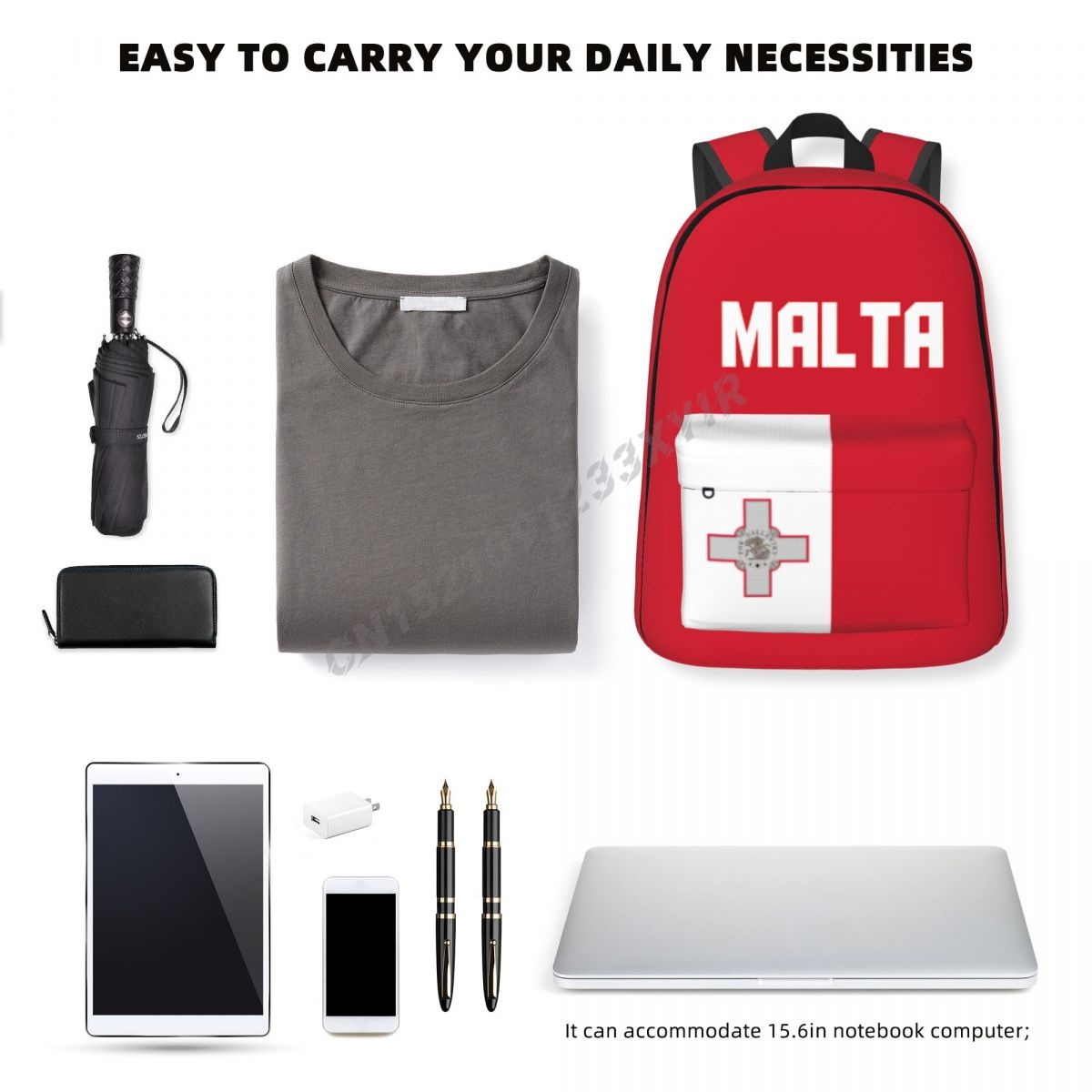 Unisex Backpack Malta Flag Mal - Phone Cases Malta ulasan dan harga