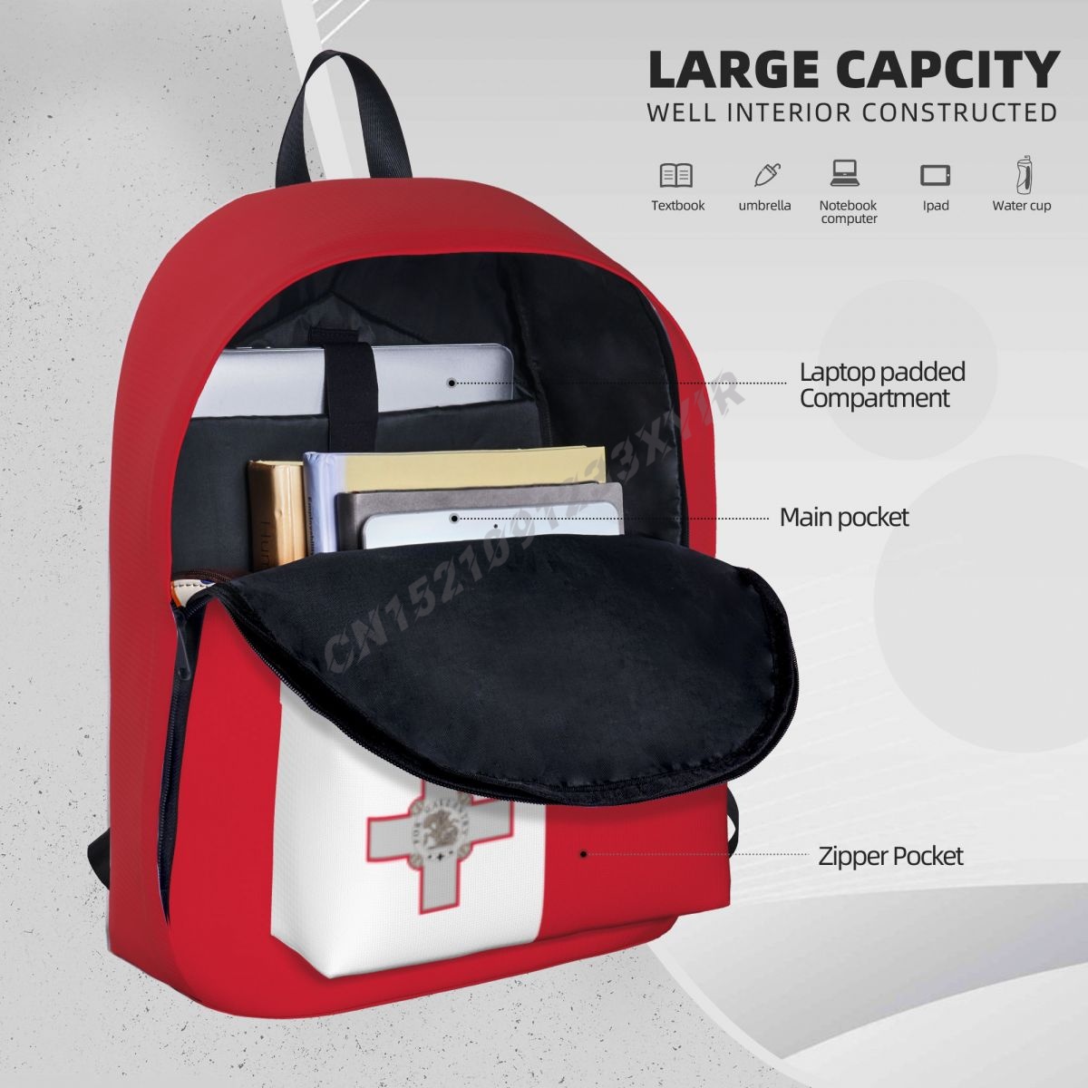 Unisex Backpack Malta Flag Mal - Phone Cases Malta ulasan dan harga