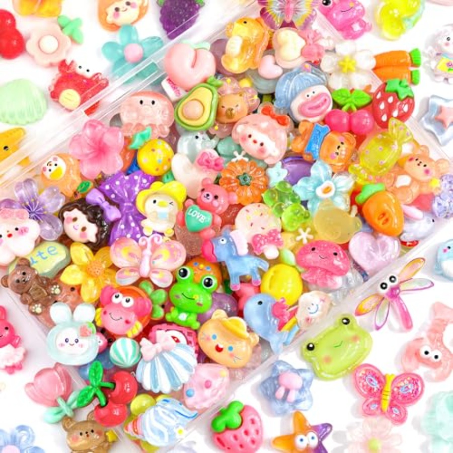 60PCS Slime Charms Cute Jelly  - Phone Cases Junk ulasan dan harga