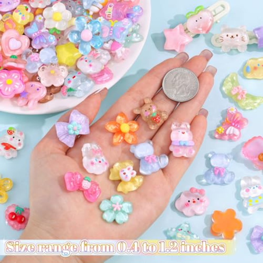 60PCS Slime Charms Cute Jelly  - Phone Cases Junk ulasan dan harga