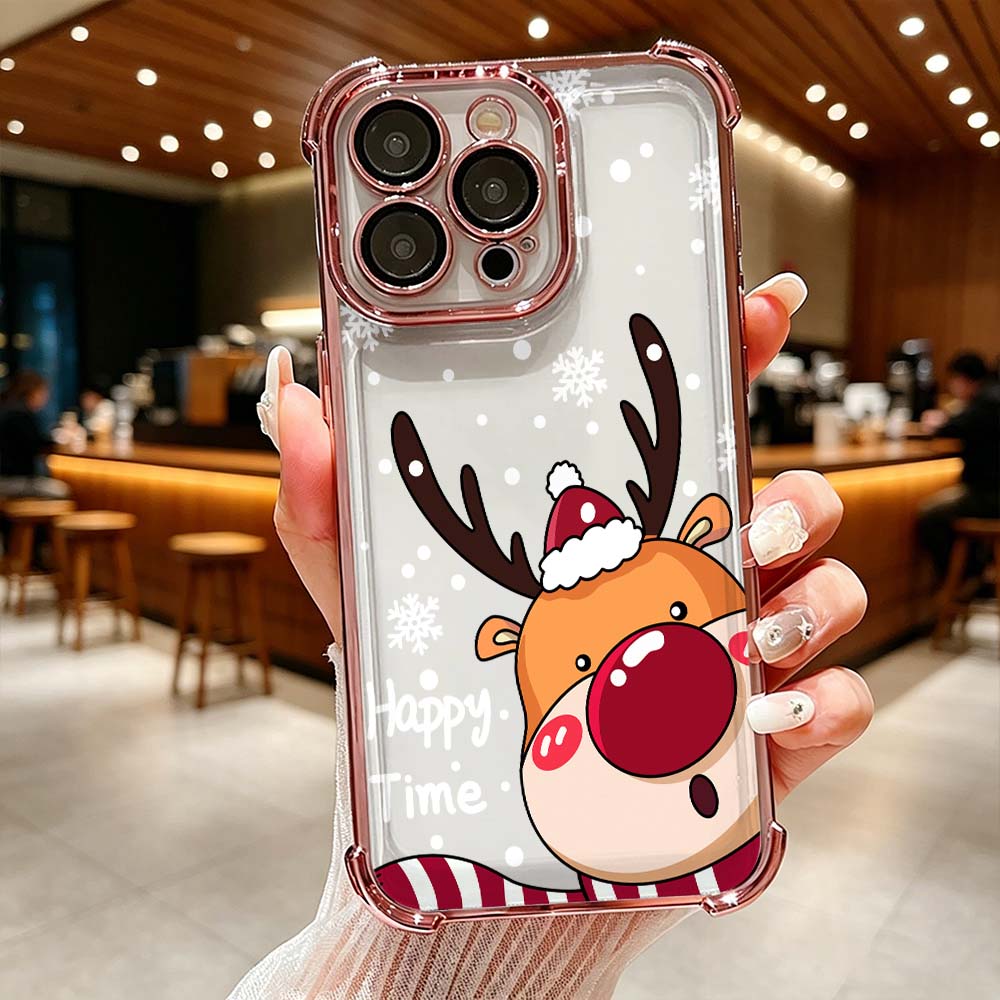 Cartoon Red Nose Deer Phone Ca - Phone Cases Red Deer ulasan dan harga