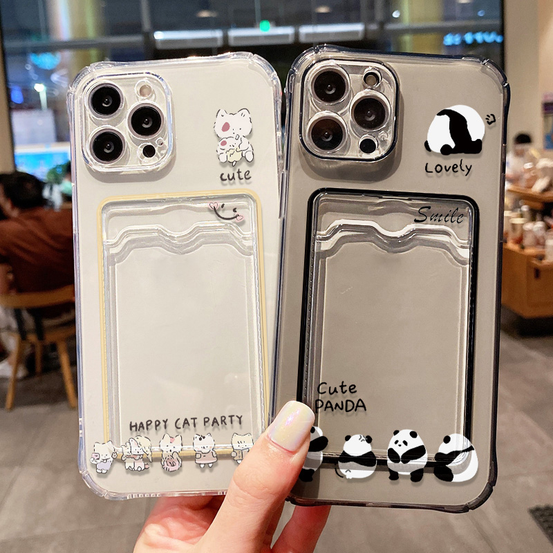Cute Black Cat Phone Case For  - Phone Cases With Card Holder ulasan dan harga