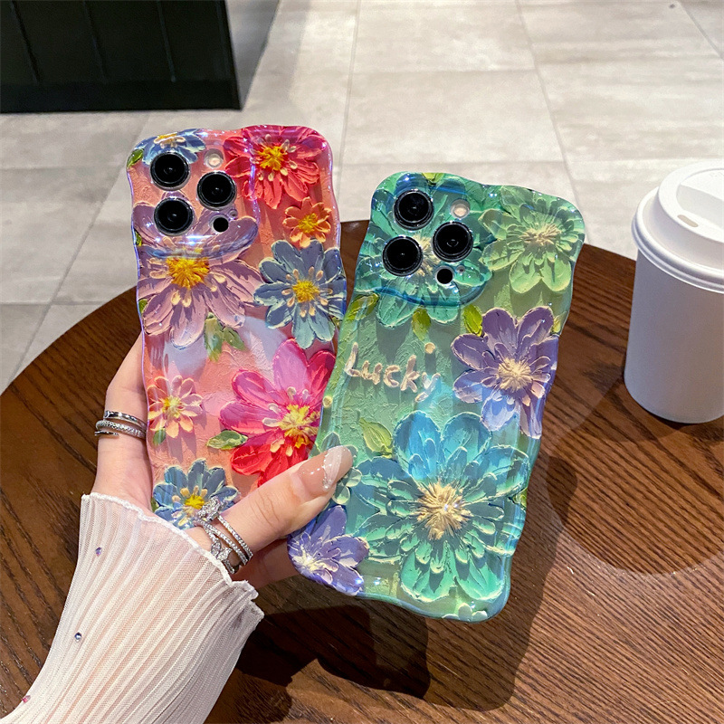 Retro Blue Light Oil Painting  - Phone Cases Drawing ulasan dan harga