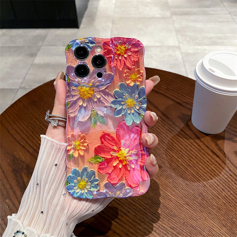 Retro Blue Light Oil Painting  - Phone Cases Drawing ulasan dan harga