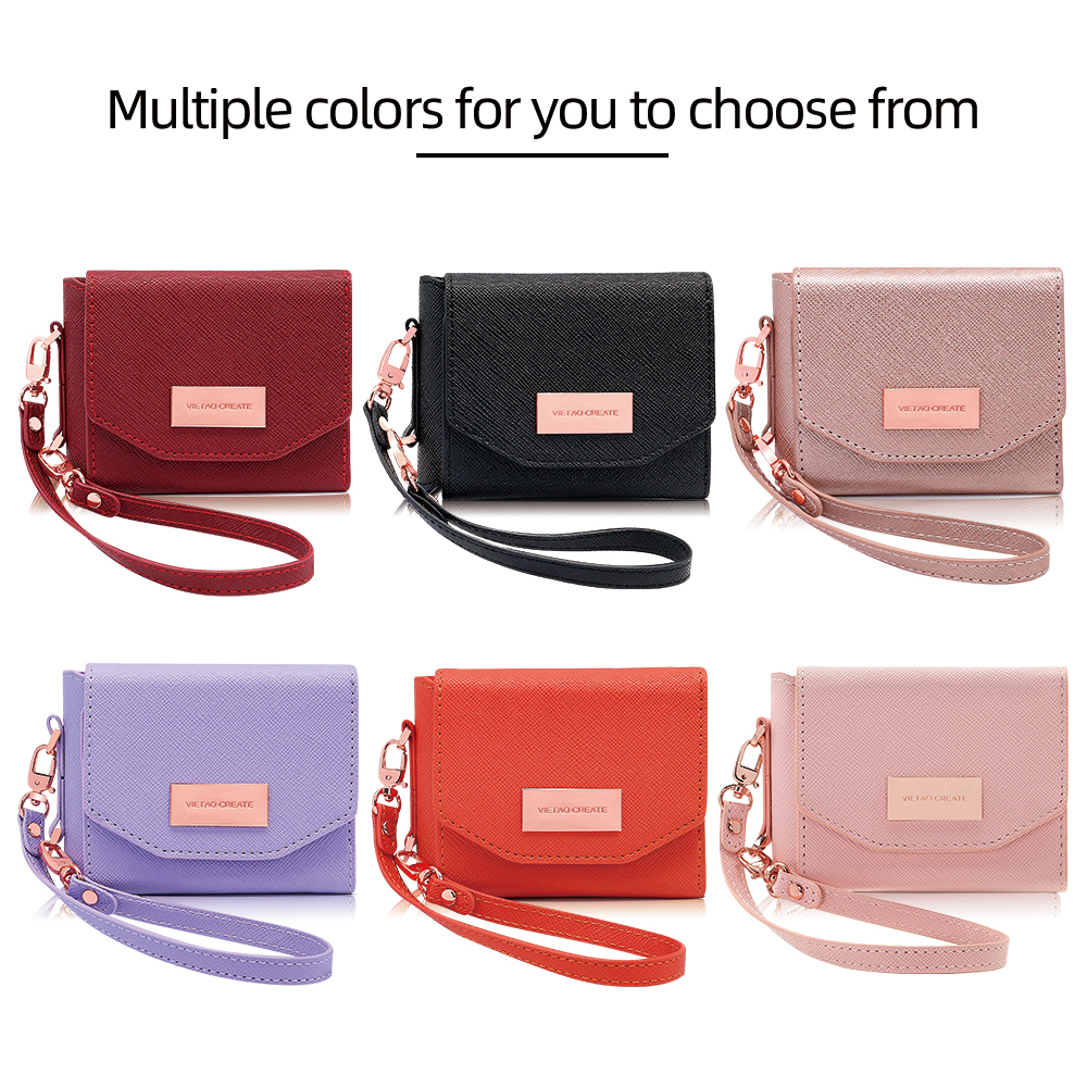 VIETAO Dark Red PU Leather Wal - Phone Cases With Loop ulasan dan harga