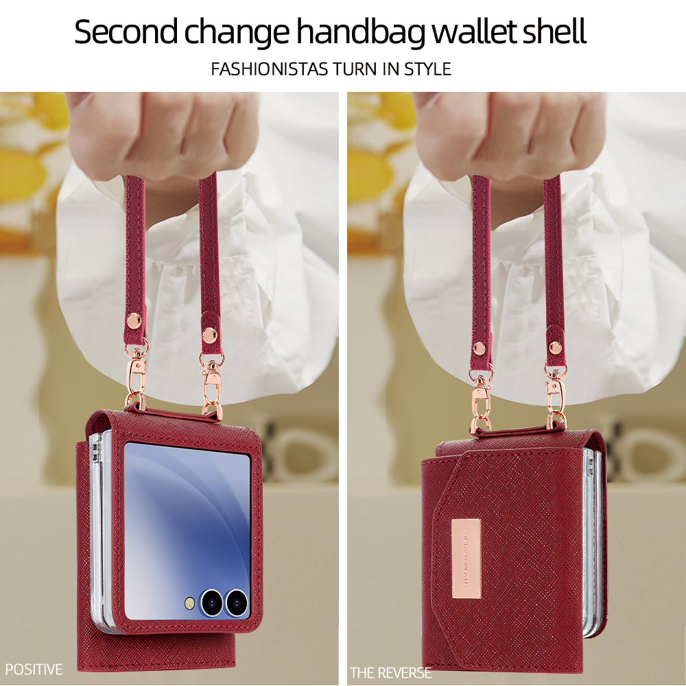 VIETAO Dark Red PU Leather Wal - Phone Cases With Loop ulasan dan harga