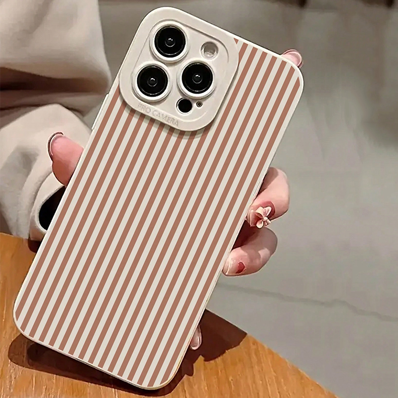 Pink Striped Painted Anti-Drop - Phone Cases Popular ulasan dan harga