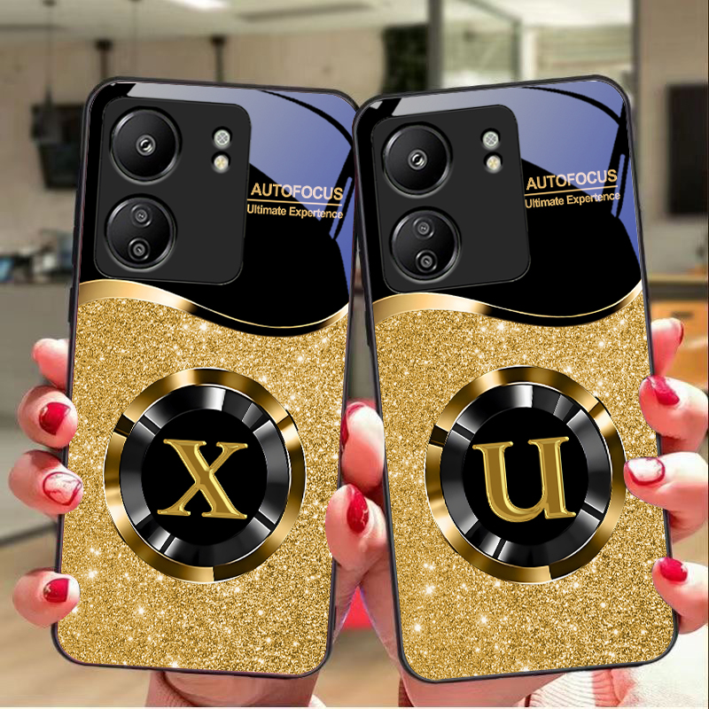 Golden circular letters For Re - Phone Cases Black ulasan dan harga